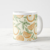 Klassisches Orangenfruchtmuster Jumbo-Tasse (Vorderseite Rechts)