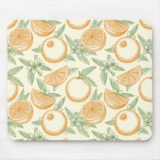 Klassisches Orangenfruchtmuster Mousepad (Vorne)