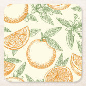 Klassisches Orangenfruchtmuster Rechteckiger Pappuntersetzer (Vorderseite)