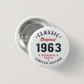 Klassisches Original 1963 Original Teile Geburtsta Button (Vorne & Hinten)