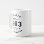 Klassisches Original 1963 Original Teile Geburtsta Kaffeetasse (Vorderseite Links)