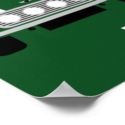 Klassisches Original Mini Cooper minimalistisches  Poster (Ecke)