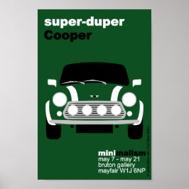 Klassisches Original Mini Cooper minimalistisches Poster
