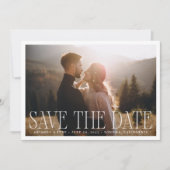 Klassisches Overlay-Foto Hochzeit Save The Date (Vorderseite)