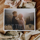 Klassisches Overlay-Foto Hochzeit Save The Date