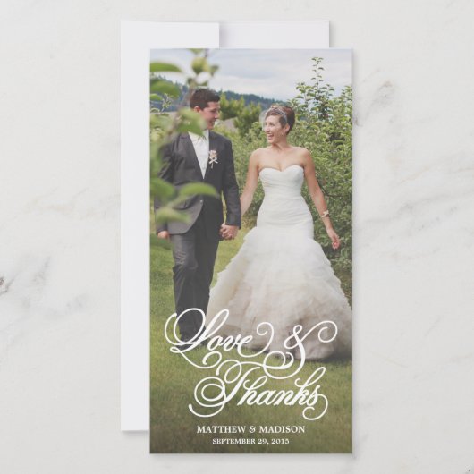 Klassisches Overlay | Hochzeitsdanken - Fotokarte Dankeskarte (Vorderseite)