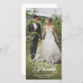 Klassisches Overlay | Hochzeitsdanken - Fotokarte Dankeskarte (Vorne/Hinten)