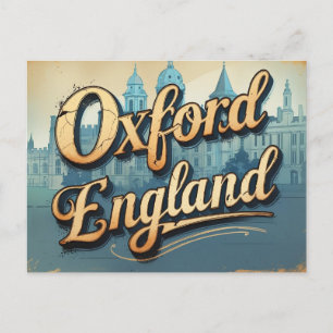 Klassisches Oxford Retro-Ansicht Postkarte