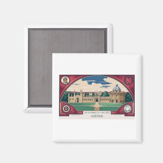 Klassisches Oxford Skyline Magnet (Vorderseite/Rückseite)