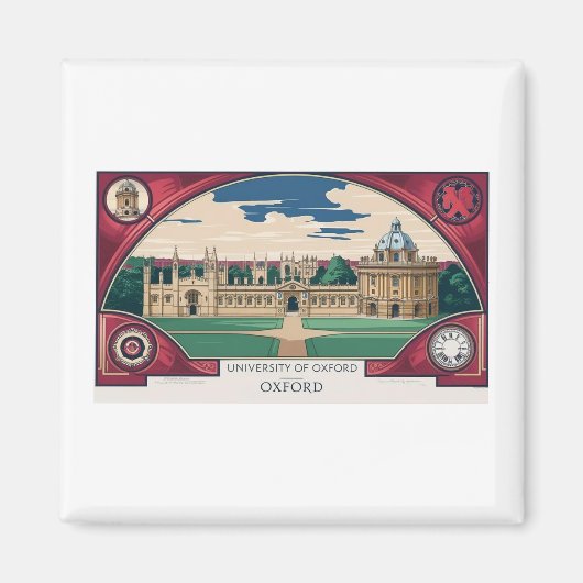Klassisches Oxford Skyline Magnet (Vorne)