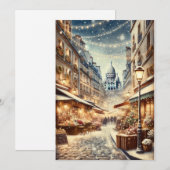 Klassisches Pariser Weihnachten - Weihnachtskarte (Vorne/Hinten)