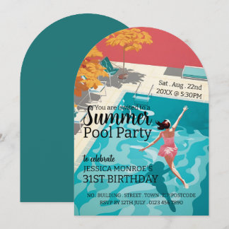 Klassisches Party im Stil der 50er Jahre zum Gebur Einladung