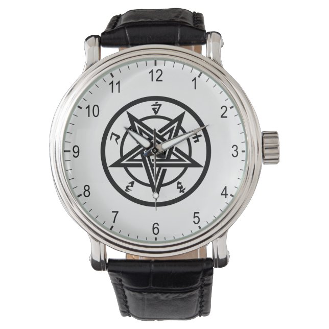 Klassisches Pentagramm Armbanduhr (Vorderseite)