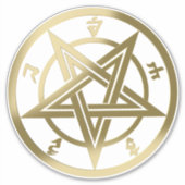 Klassisches Pentagramm Aufkleber (Vorderseite)