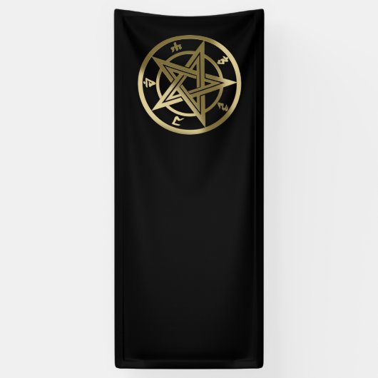 Klassisches Pentagramm Banner (Vertikal)