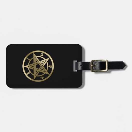 Klassisches Pentagramm Gepäckanhänger (Vorderseite horizontal)