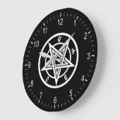 Klassisches Pentagramm Große Wanduhr (Winkel)