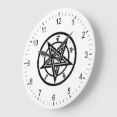 Klassisches Pentagramm Große Wanduhr (Winkel)
