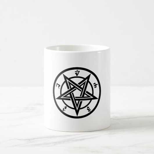 Klassisches Pentagramm Kaffeetasse (Mittel)