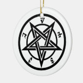 Klassisches Pentagramm Keramik Ornament (Links)