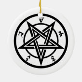 Klassisches Pentagramm Keramik Ornament (Hinten)