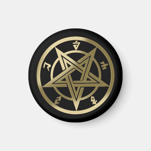 Klassisches Pentagramm Magnet (Vorne)