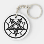 Klassisches Pentagramm Schlüsselanhänger (Rückseite)