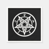 Klassisches Pentagramm Serviette (Vorderseite)