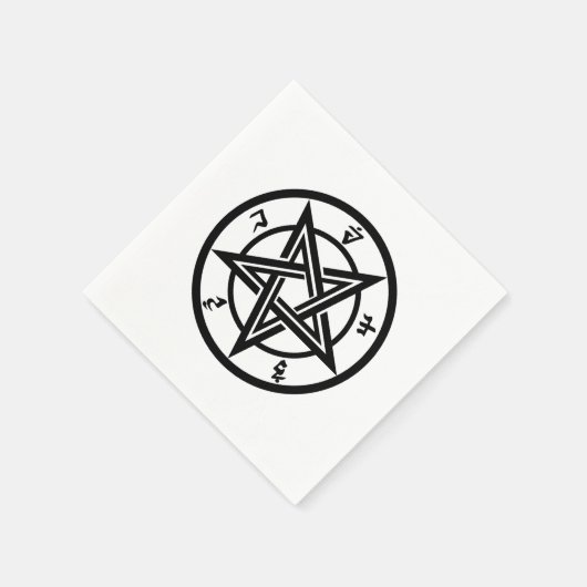 Klassisches Pentagramm Serviette (Ecke)