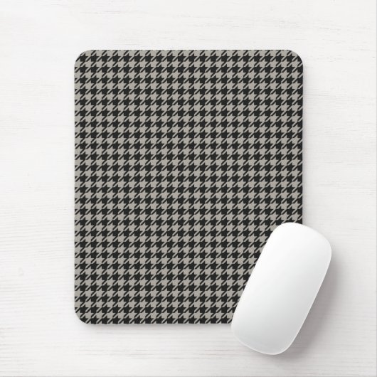 Klassisches Pepita Hahnentrittmuster Muster Schwar Mousepad (Mit Mouse)
