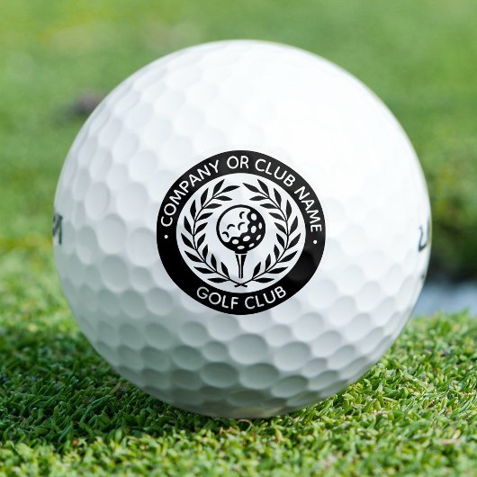 Klassisches Personalisierter Name Schwarzes Set Golfball