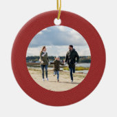 Klassisches personalisiertes Foto Keramik Ornament (Vorne)