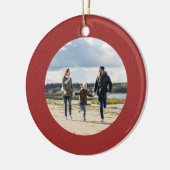 Klassisches personalisiertes Foto Keramik Ornament (Links)
