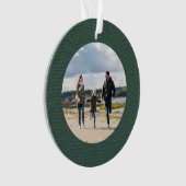 Klassisches personalisiertes Foto Ornament (Vorderseite)