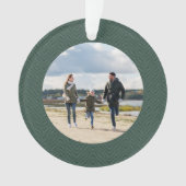 Klassisches personalisiertes Foto Ornament (Vorderseite)