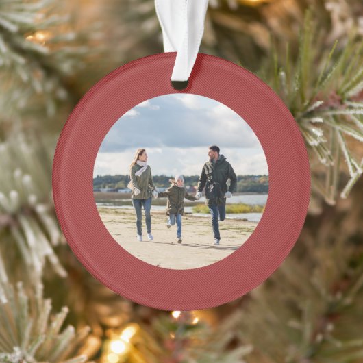 Klassisches personalisiertes Foto Ornament (Baum)