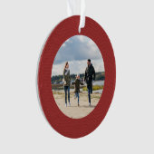 Klassisches personalisiertes Foto Ornament (Vorderseite)