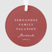 Klassisches personalisiertes Foto Ornament (Rückseite)