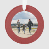 Klassisches personalisiertes Foto Ornament (Vorderseite)