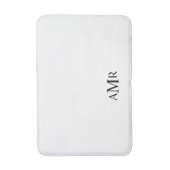 Klassisches Personalisiertes Monogramm Badematte (Vorderseite Vertikal)