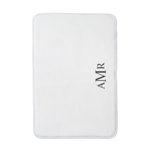 Klassisches Personalisiertes Monogramm Badematte (Vorderseite Vertikal)