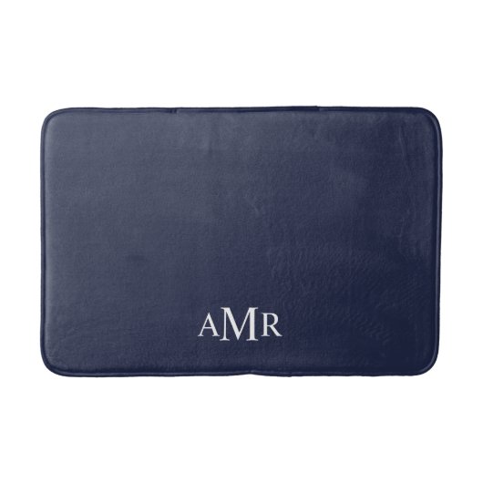 Klassisches Personalisiertes Monogramm Badematte (Vorderseite)