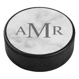 Klassisches Personalisiertes Monogramm Eishockey Puck