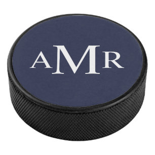 Klassisches Personalisiertes Monogramm Eishockey Puck