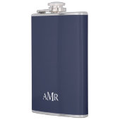 Klassisches Personalisiertes Monogramm Flachmann (Links)