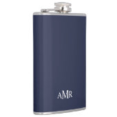 Klassisches Personalisiertes Monogramm Flachmann (Rechts)