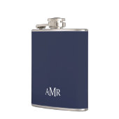 Klassisches Personalisiertes Monogramm Flachmann (Links)