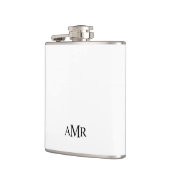 Klassisches Personalisiertes Monogramm Flachmann (Links)