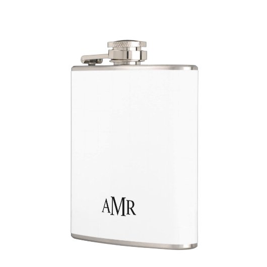 Klassisches Personalisiertes Monogramm Flachmann (Links)