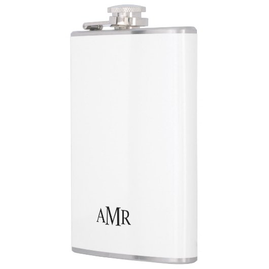 Klassisches Personalisiertes Monogramm Flachmann (Links)